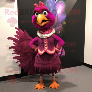 Magenta fasan maskot dräkt...