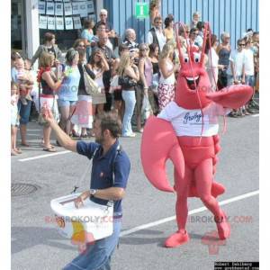 Mascote gigante da lagosta vermelha