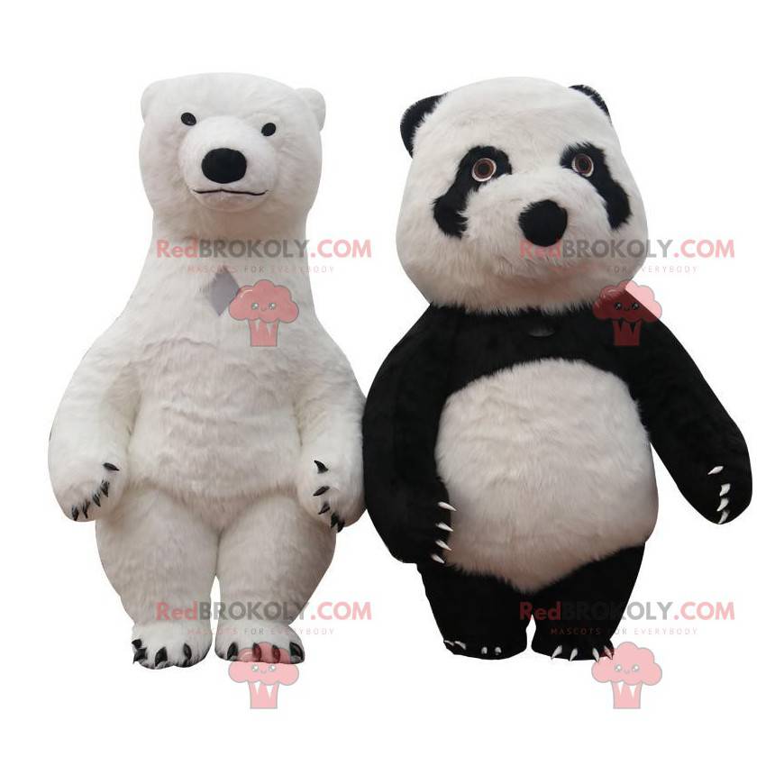 Mascotes de urso inflável, fantasias de urso de pelúcia