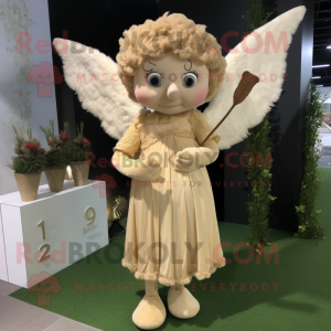 Beige Cupid- maskotdräkt...