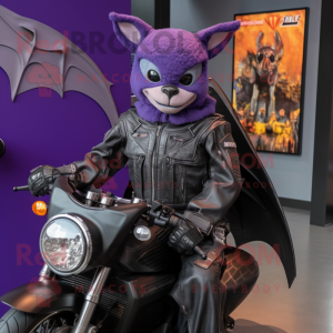 Purple Bat mascotte kostuum...