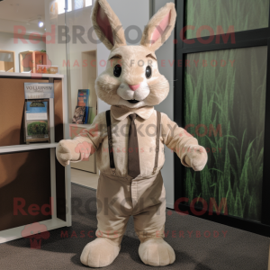 Beige Wild Rabbit mascotte...