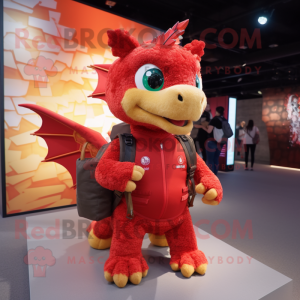 Red Dragon maskot kostume...