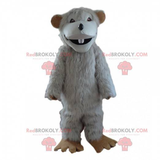 Graues Mausmaskottchen, Nagetierkostüm, Rattenmaskottchen -