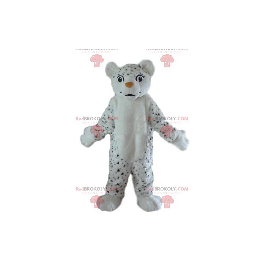 White and black tiger mascot, leopard costume, giant tiger -