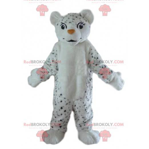 White and black tiger mascot, leopard costume, giant tiger -