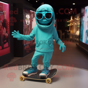 Turkis skateboard maskot...