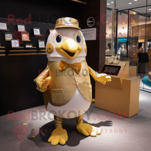 Gouden pinguïn mascotte...