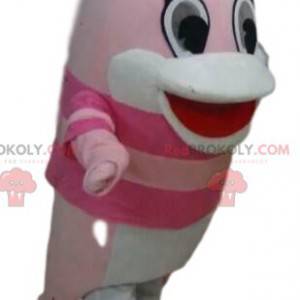 Pink delfin maskot, fisk kostume, hav maskot - Redbrokoly.com