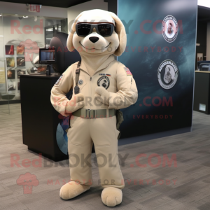 Beige Navy Seal mascotte...