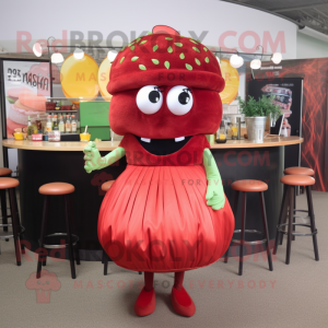 Red Hamburger mascotte...