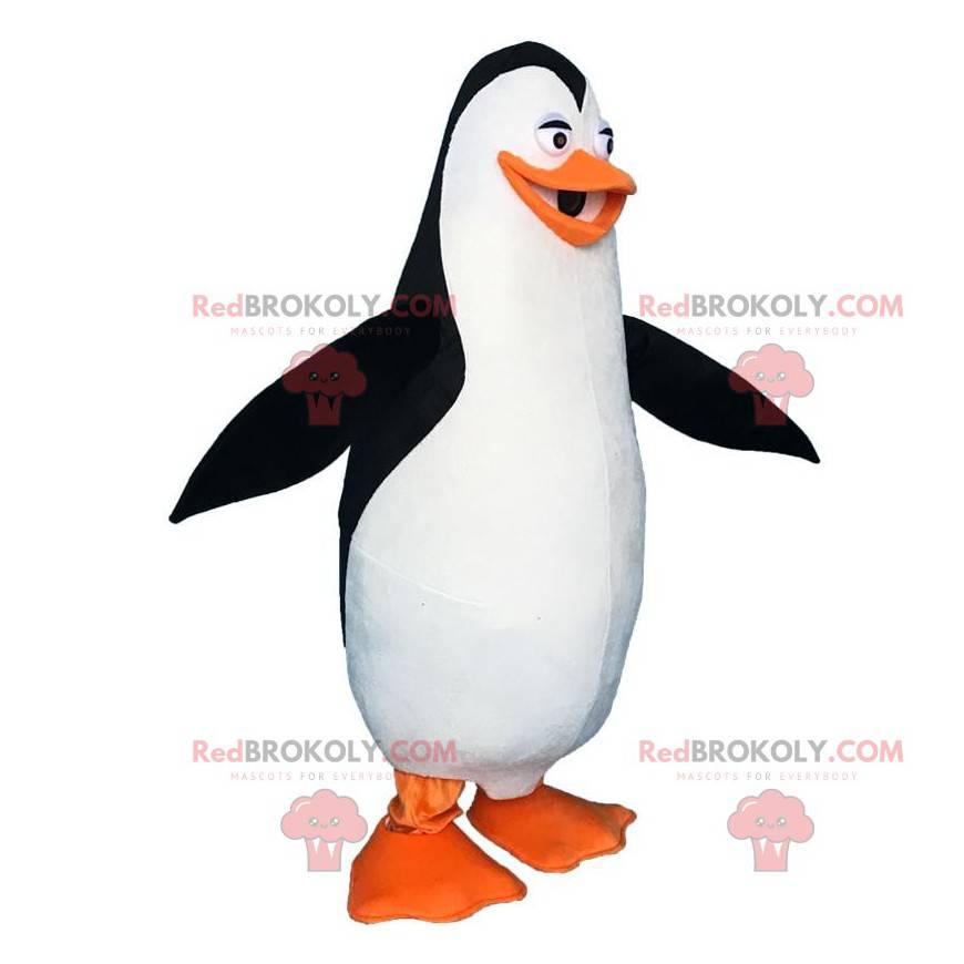 Penguin mascot from the film The penguins of Madagascar -