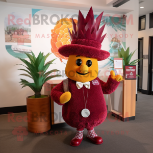 Maroon Pineapple mascotte...