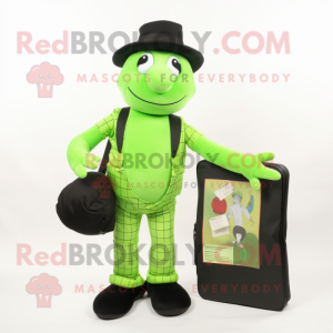 Lime Green Mime mascotte...