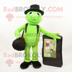 Lime Green Mime maskot...