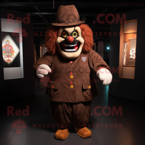 Brown Evil Clown mascotte...