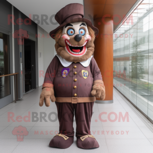 Brown Evil Clown mascotte...