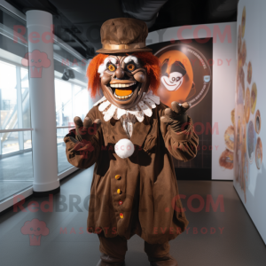 Brown Evil Clown mascotte...