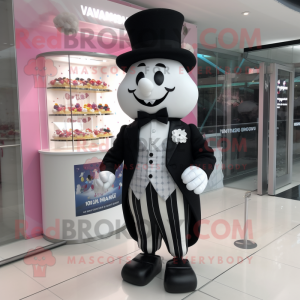 nan Cupcake mascot costume character dressed with a Tuxedo and Handbags