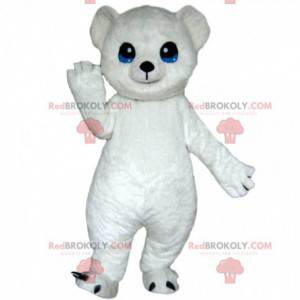 Mascota del oso polar, disfraz de oso de peluche blanco -