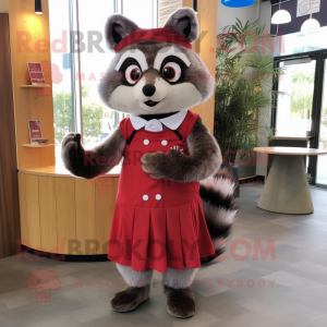 Red Raccoon mascotte...