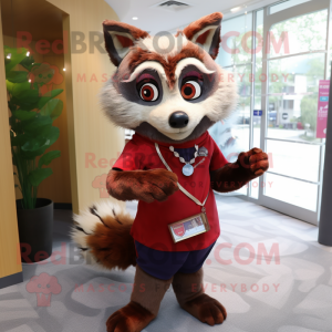 Red Raccoon mascotte...