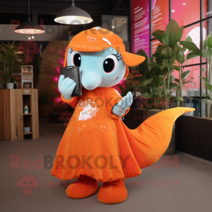 Orange Dolphin mascotte...