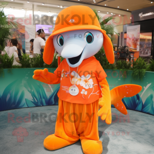 Orange Dolphin mascotte...