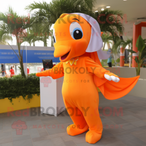 Orange Dolphin mascotte...