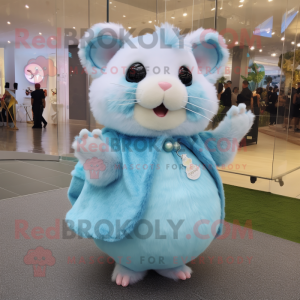 Sky Blue hamster maskot...