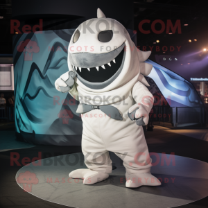 Wit Megalodon mascotte...