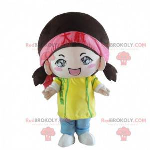 Mascotte ragazza colorata, costume bambino - Redbrokoly.com
