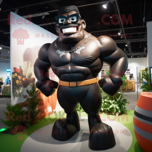 Black Strongman mascotte...