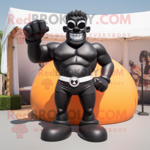 Black Strongman maskot...