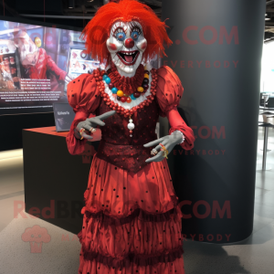 Red Evil Clown mascotte...