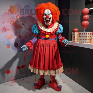 Red Evil Clown mascotte...