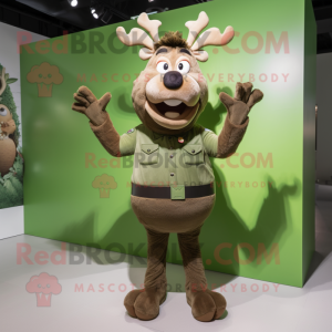 Olive Reindeer mascotte...