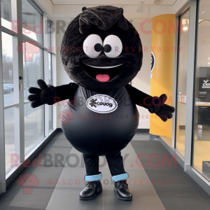 Black Donut maskot kostym...