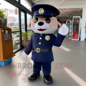 Navy Pho mascot costume character dressed with a Suit Pants and Gloves