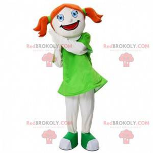 Mascot red-haired girl, girl costume, girl - Redbrokoly.com