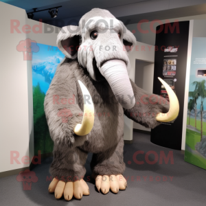 Grå Mammoth maskot kostume...