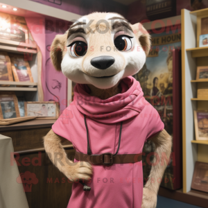 Roze Meerkat mascotte...