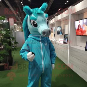 Cyan Horse maskot...