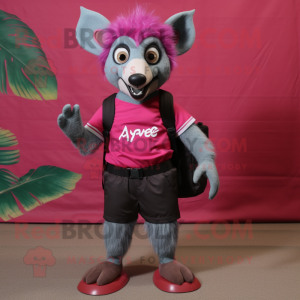 Magenta Aye-Aye maskot...