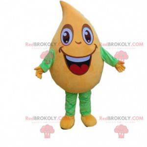 Mascotte gele citroen, citrus kostuum, vermomming van fruit -