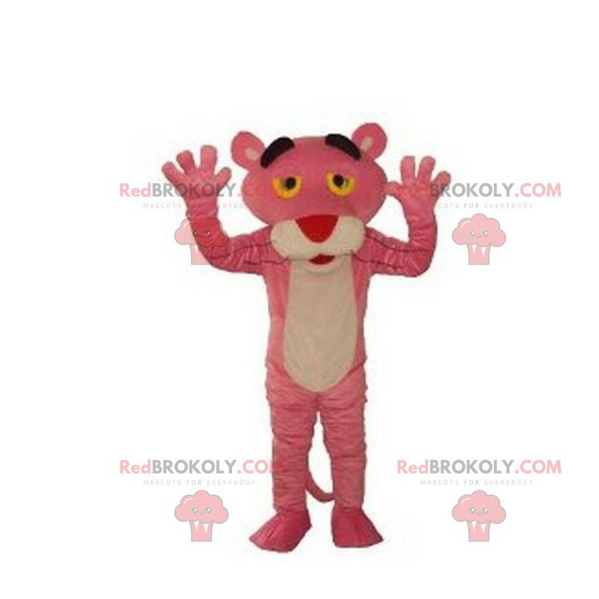Maskot růžový panter, slavná kreslená postavička -