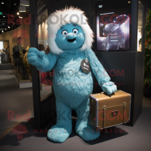 Blue Yeti mascotte kostuum...