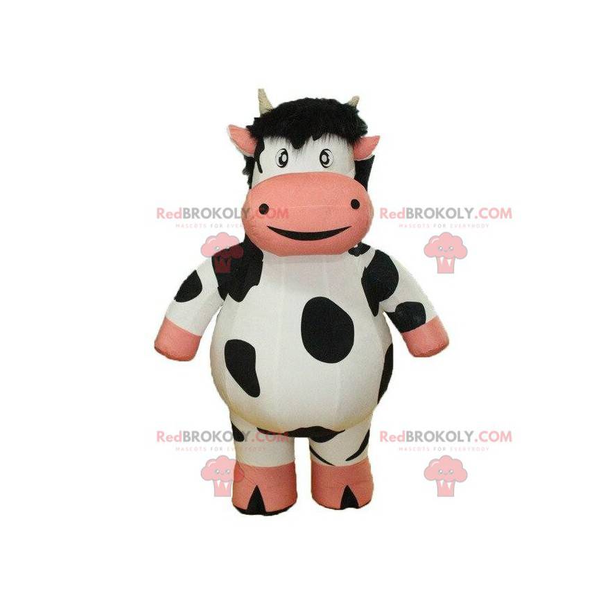 circuito Intermedio tambor Mascota de vaca inflable, disfraz de vaca gigante Tamaño L (175-180 CM)