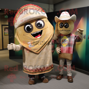 Beige Tacos Maskottchen...