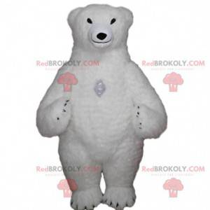 Mascotte d'ours blanc gonflable, costume ours polaire géant -